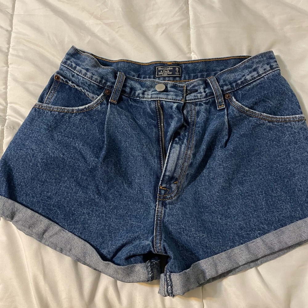 Abercrombie & Fitch high rise jean shorts